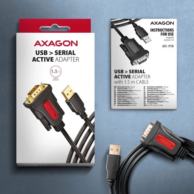 USB 2.0 til RS-232 adapter 1,5 m kabel med Prolific chip