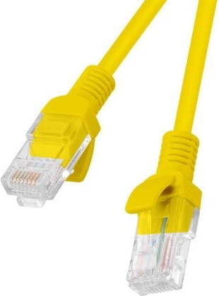 Patchcord LANBERG 0,25 m gul 10-pak