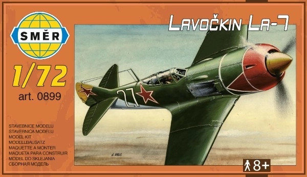 Model Lavochkin La-7 1:72 13,6x11,9cm i æske 25x14,5cm