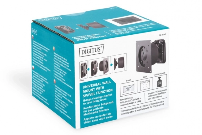 Monitorbeslag DigiTus med drejeled op til 27 tommer
