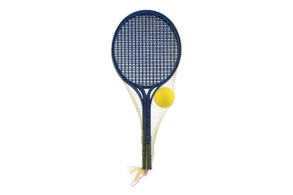 Blød tennis plast farverig+bold 53cm i net