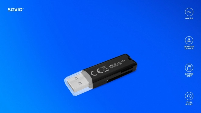 SD-kortlæser, USB 2.0, 480 Mb/s, AK-63