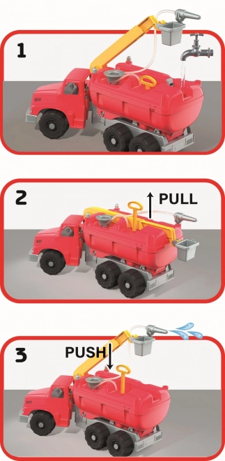 Androni Giant Trucks brandbil med platform og funktionel sprøjtepistol - længde 74 cm