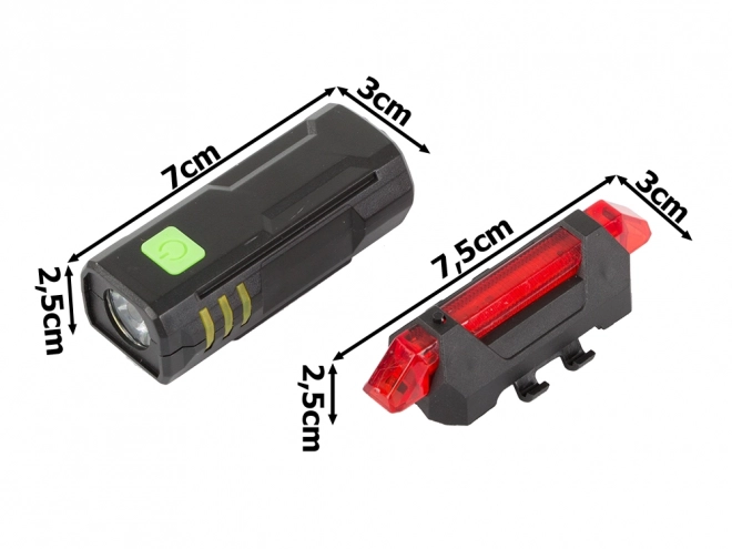Sæt USB cykellys for og bag