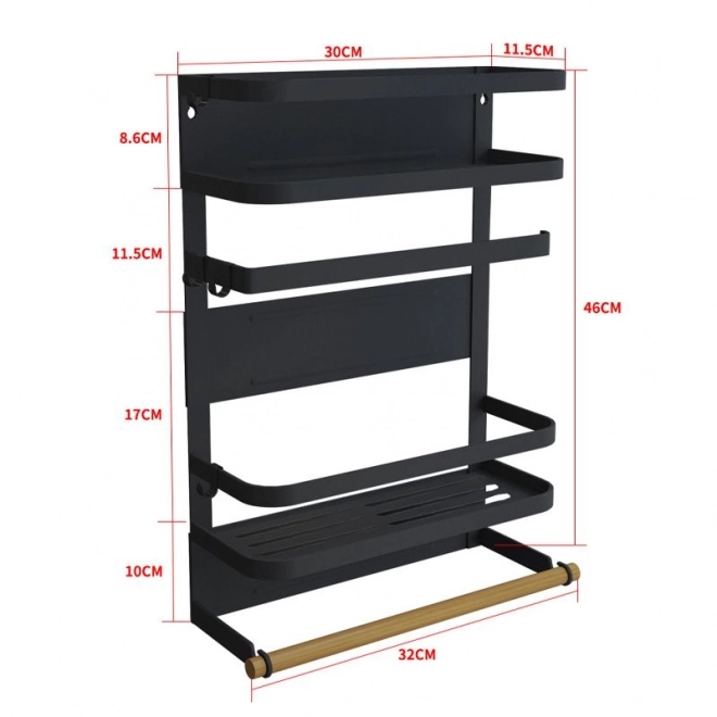 Magnetisk organizer til køkkentilbehør - tre-niveauer