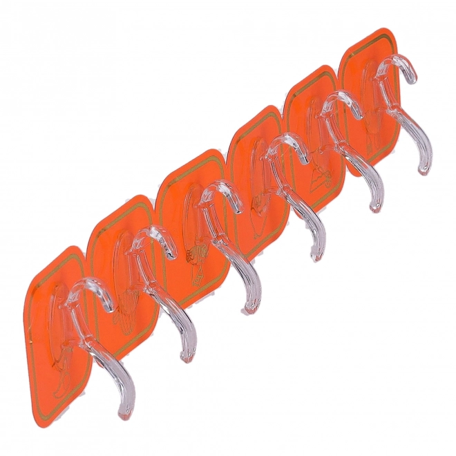 Selvklæbende kroge 6 stk - orange