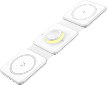 Essager magnetisk trådløs oplader 3-i-1 15W hvid