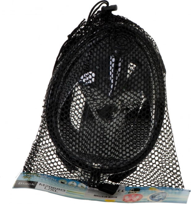 Foldbar fuldansigtsmaske med snorkel L/XL sort