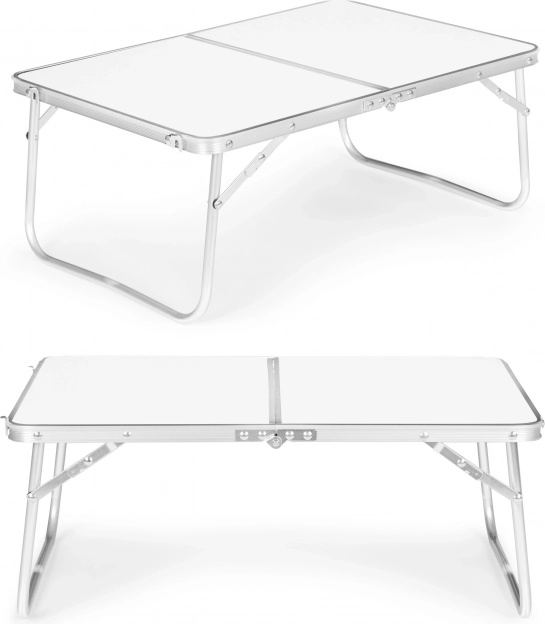 Sammenklappeligt campingbord 60 × 40 cm, hvidt MULTIGARDEN