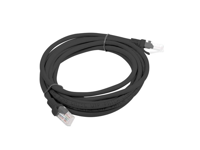 Patchcord kategori 6 sort 3m Fluke Bestået Lanberg