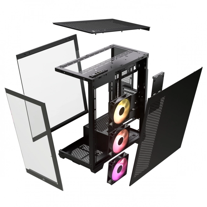 PC kabinet Mid-Tower 3500X ICUE LINK RGB TG sort
