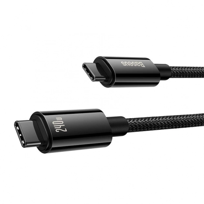 Kabel USB-C til USB-C Baseus Tungsten Guld 240W 1 m (sort)
