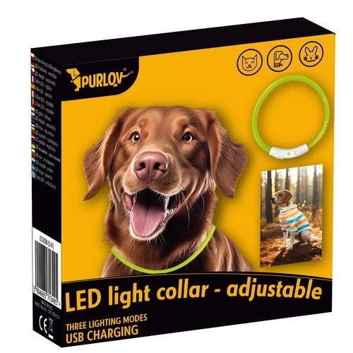 Lysende LED-halsbånd til hunde og katte
