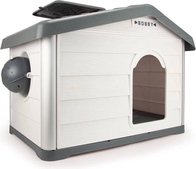 Loboo SMARTKAVE antracit hunde- og kattehus med sadeltag