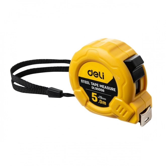 Målebånd 5m/19mm Deli Værktøj EDL9005B (Gul)