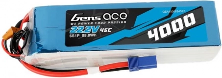 LiPo-batteri Gens Ace 22,2 V 4000 mAh 45C 6S med EC5-stik