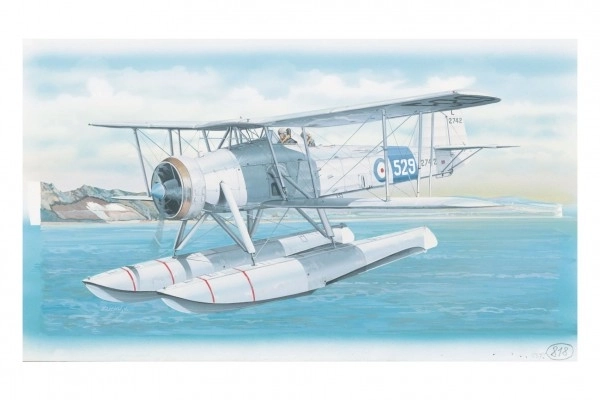 Model Fairey Swordfish Mk.2 26,4x29cm i kasse 34x19x5,5cm