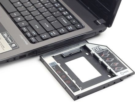 Adapter til optisk drev 12,7 mm for 2,5" SATA HDD/SSD