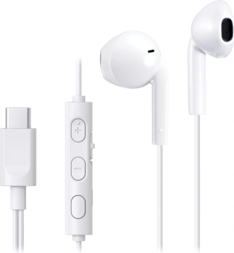 Kablede USB‑C høretelefoner med mikrofon JVC HA‑FR17UC hvid