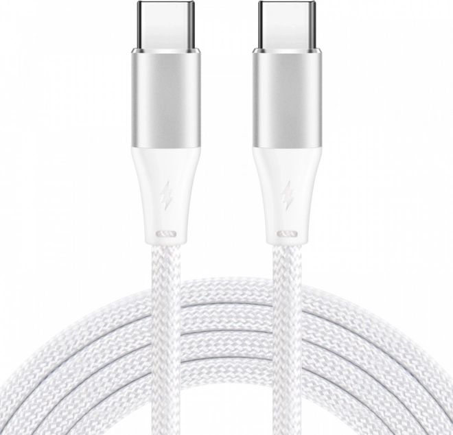 USB‑C-kabel 1 m hvid 60 W PD og QC