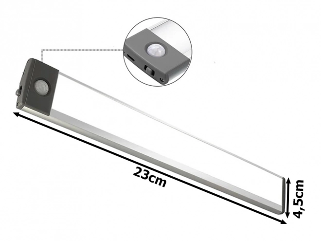 USB-lampe med bevægelsessensor og dæmpning 23 cm