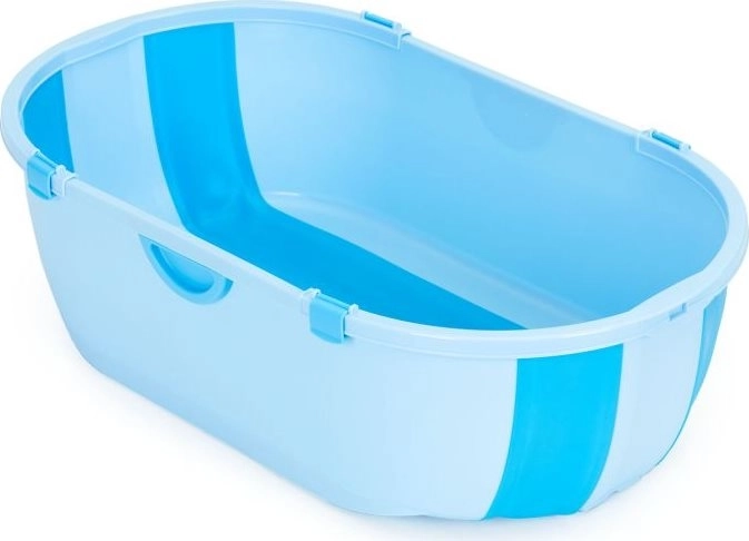 Sammenklappelig babybadekar med aftapningsprop blå ECOTOYS