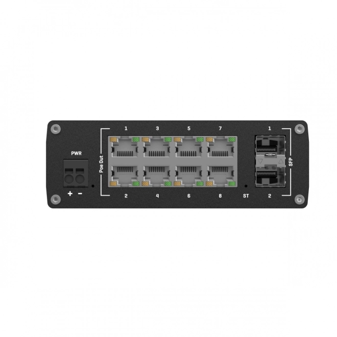 Industriel styret switch TSW202 2xSFP 8xPoE+ L2/L3