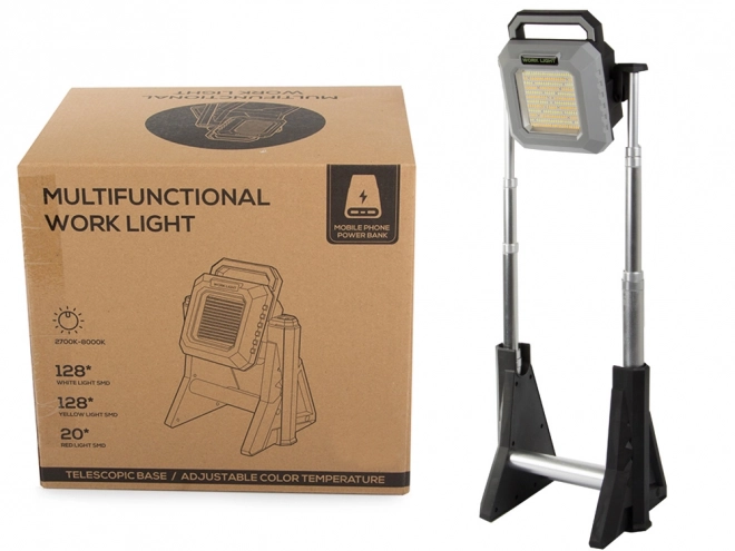 Genopladelig LED teleskopisk lygte 3000 lumen
