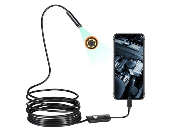 Endoskopisk inspektionskamera android pc USB 5m LED
