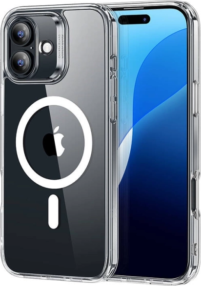 ESR Classic Hybrid HaloLock etui til iPhone 16, gennemsigtig