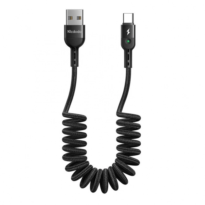 Fjederkabel USB til USB-C Mcdodo Omega CA-6420 1,8 m (sort)