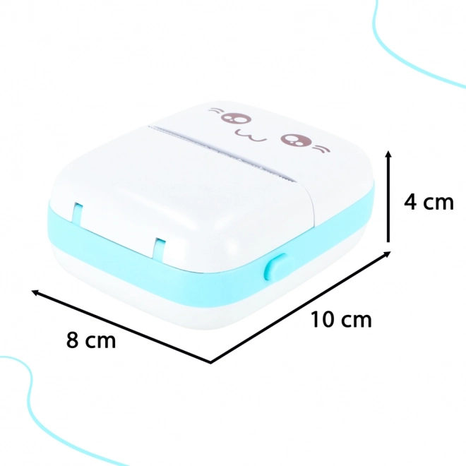 Mobil mini printer til termisk udskrivning Kat Blå