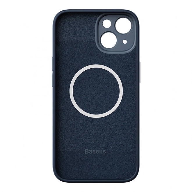 Magnetisk etui og sæt af hærdet glas til iPhone 14 Plus - Baseus Liquid Silica blå