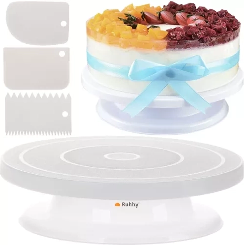 Roterende kagebord Ruhhy med 3 spartler til dekoration