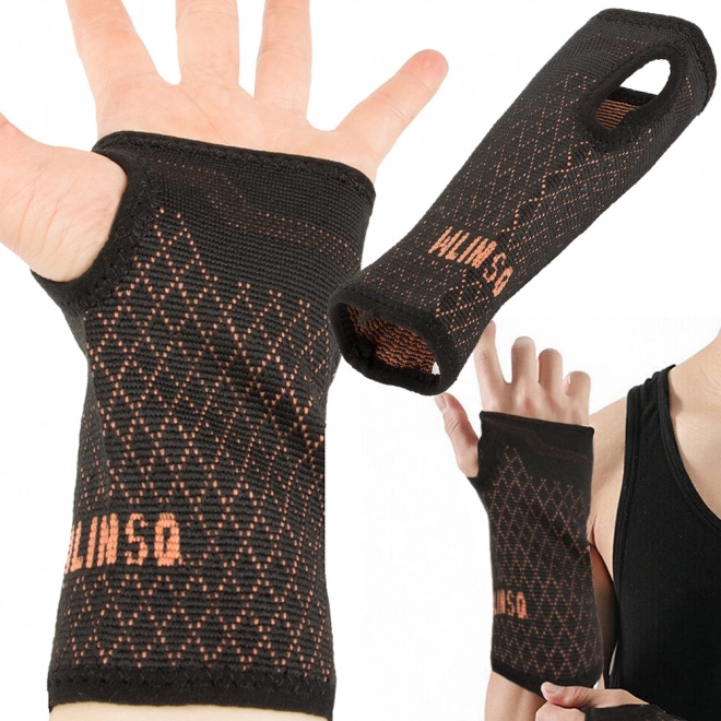 Elastisk håndledsbandage med kobberstøtte