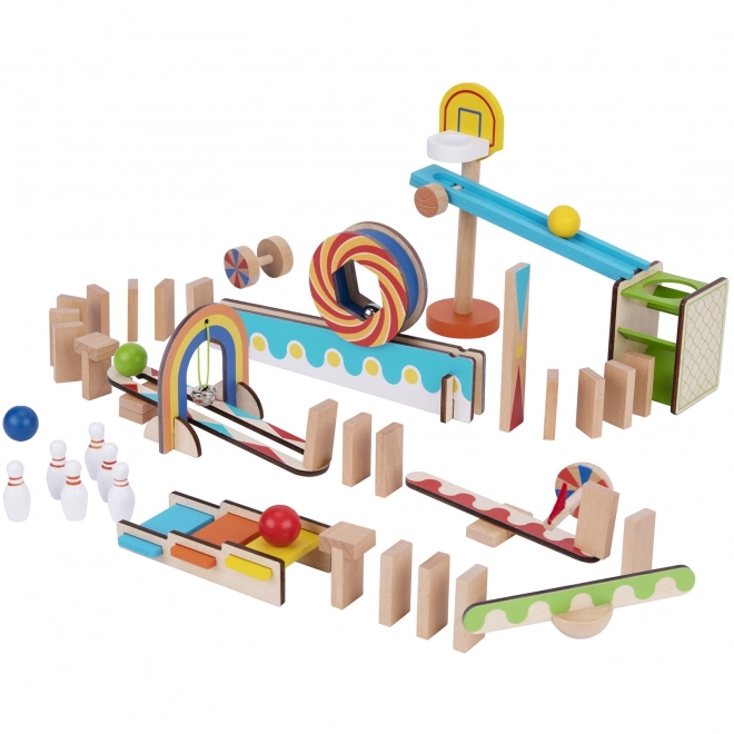 Træ klodser domino / domino puslespil Tooky Toy