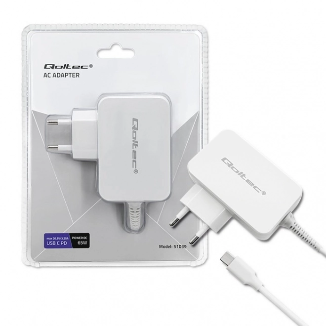 Netværksadapter USB-C 65 W Power Delivery Hvid