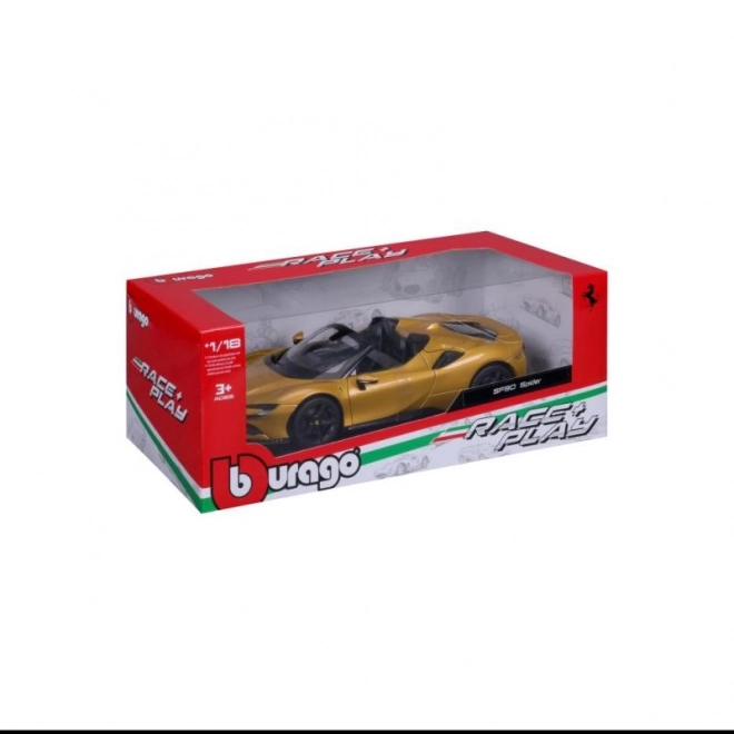 Bburago Ferrari SF90 Spider 1:18 - Gul