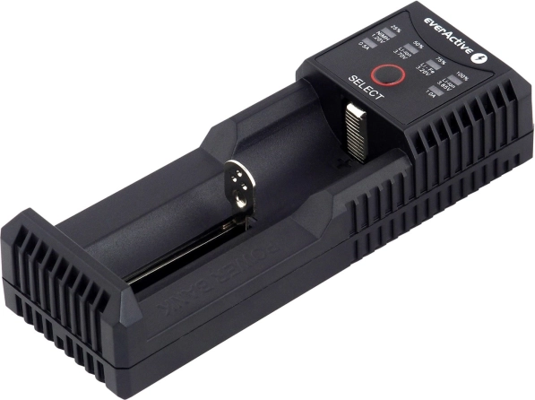 Universaloplader EVERACTIVE UC-100C med powerbank-funktion til Li‑ion og Ni‑MH