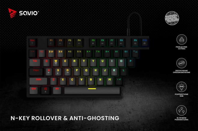 Mekanisk tastatur Savio Tempest X2 RGB Outemu Brown