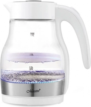 Maestro glas-el-kedel 1,7 l 2200 W hvid