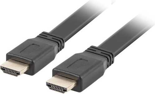 Sort flad HDMI-kabel v2.0 5 m