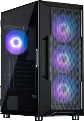I3 NEO ATX mid‑tower sort med ARGB blæsere (4×)