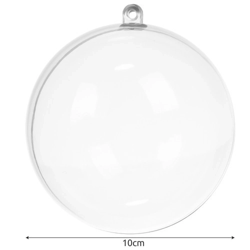 Gennemsigtige julekugler 10 cm - sæt 5 stk Ruhhy