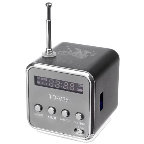 Bærbar Bluetooth-højttaler med radio og LCD-skærm TD-V26