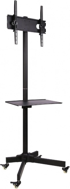 Mobil stativ til LCD/LED 23-55 tommer med hylde, sort