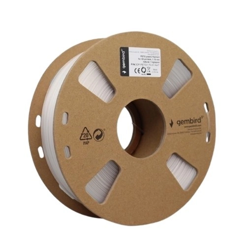 Filament til 3D-printer PETG 1,75mm 1kg Naturlig