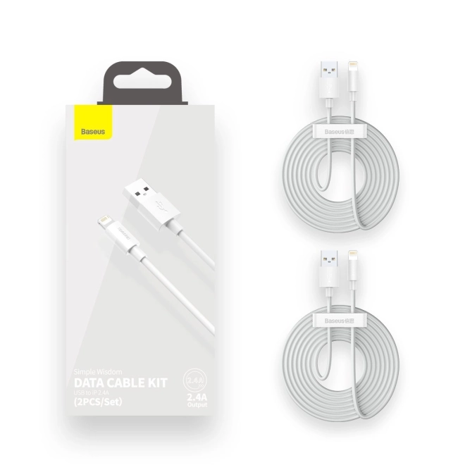 Sæt af data-kabler USB til Lightning Baseus Simple Wisdom