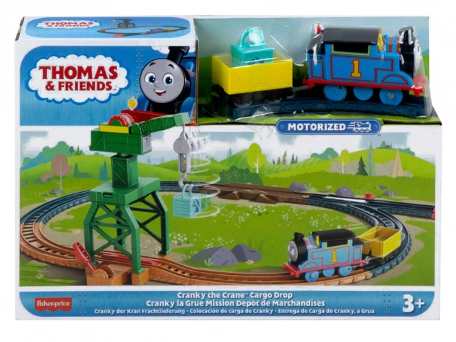 Tom og Venner lokomotiv Crane Charles og last