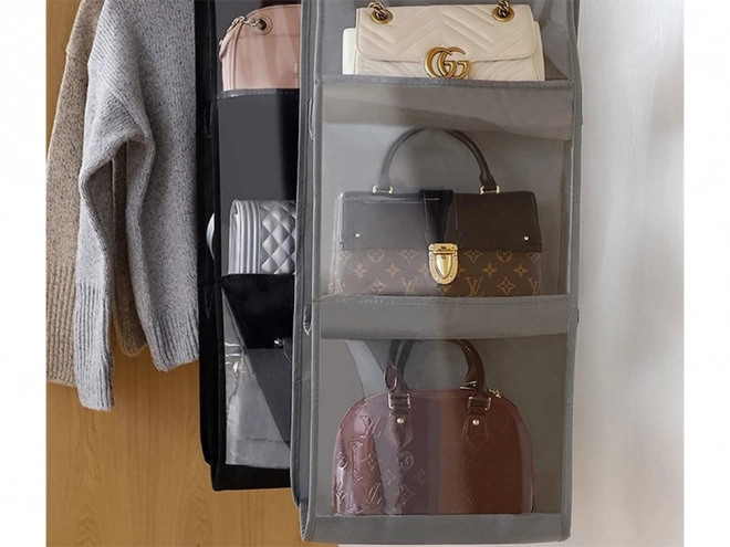 Organisator til garderobe på bøjler til håndtasker